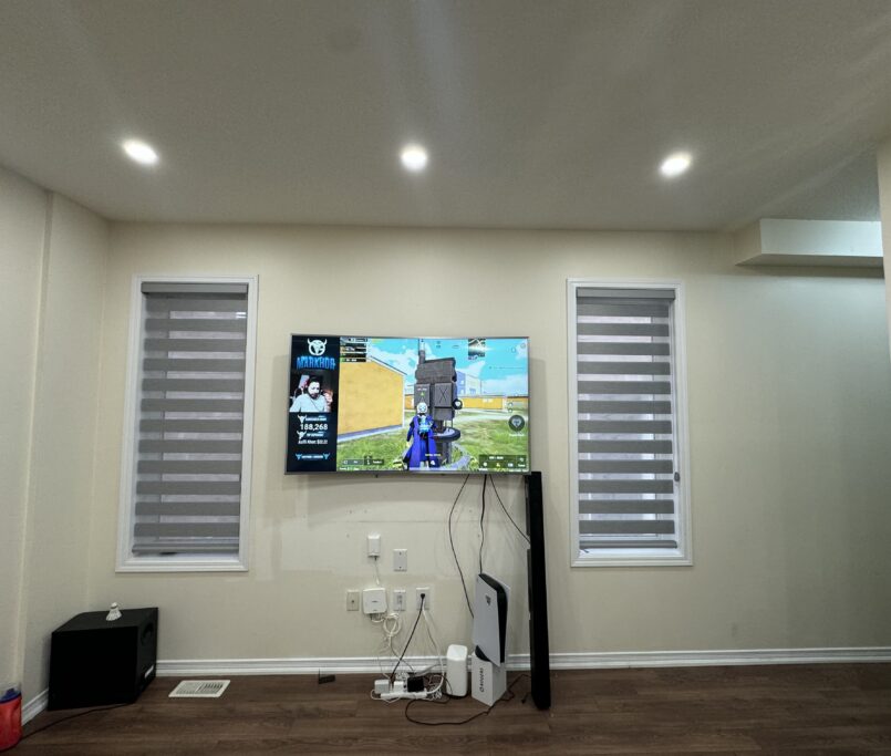 Custom roller blinds in a London Ontario home